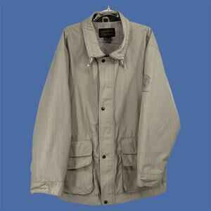 Vintage Eddie Bauer Field Jacket Map Lining Men’s M Beige Outdoor Gorpcore Retro